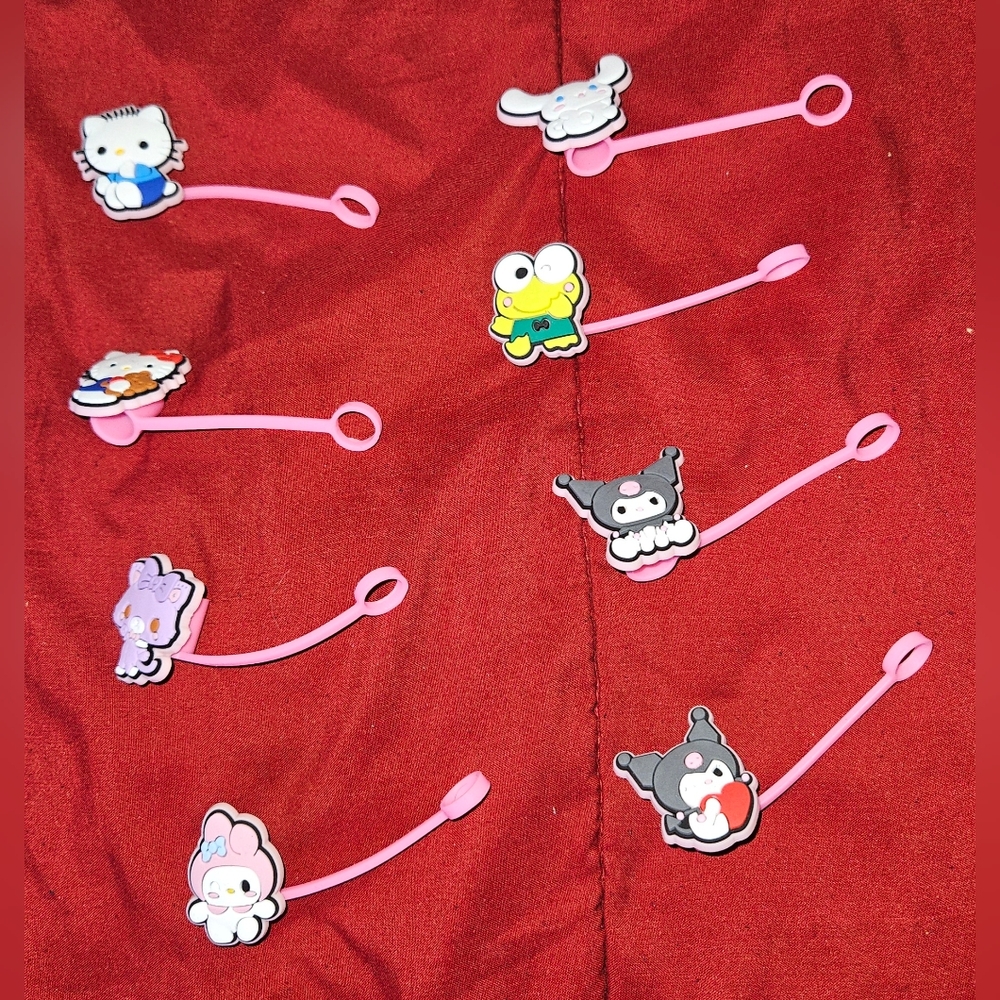 8pc straw toppers